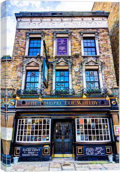 The Prospect Of Whitby Pub London Canvas Print by David Pyatt