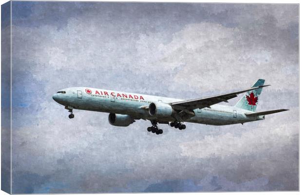 Air Canada Boeing 777 Art Canvas Print by David Pyatt