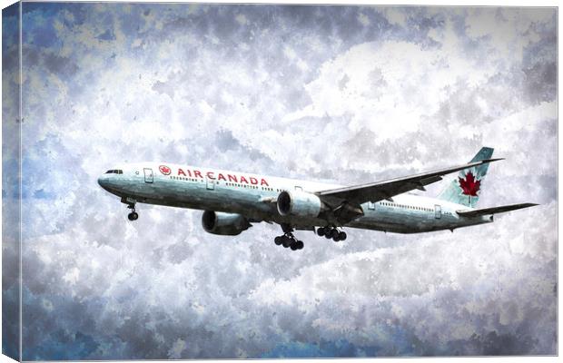 Air Canada Boeing 777 Art Canvas Print by David Pyatt