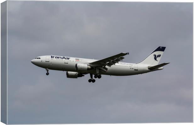 Iran Air Airbus A300 Canvas Print by David Pyatt