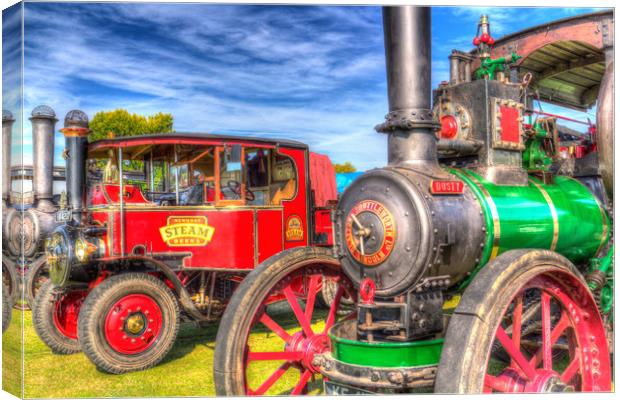 Traction Engine and Steam Lorry Canvas Print by David Pyatt
