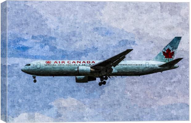 Air Canada Boeing 777 Art Canvas Print by David Pyatt