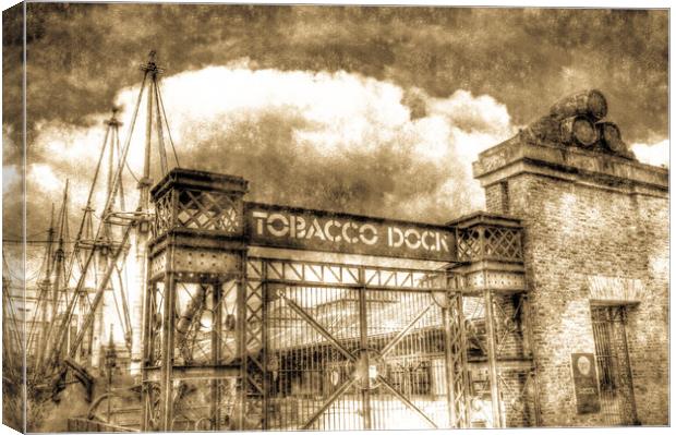 Tobaco Dock London Vintage Canvas Print by David Pyatt