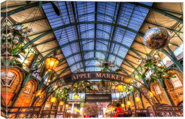 The Apple Market Covent Garden London Canvas Print by David Pyatt