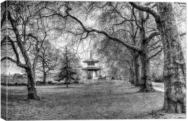 The Pagoda Battersea Park London Canvas Print by David Pyatt