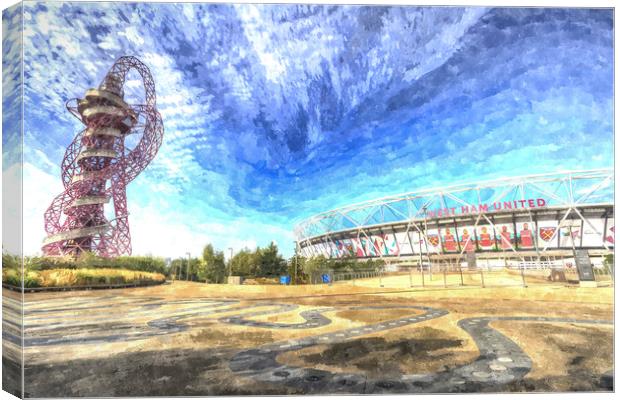 West Ham FC Stadium London Art Canvas Print by David Pyatt