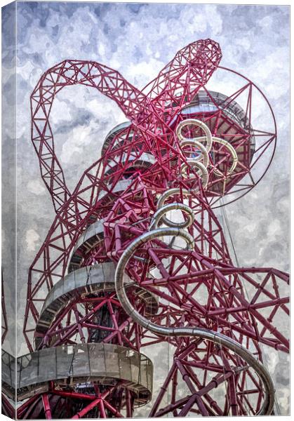 The Arcelormittal Orbit Art Canvas Print by David Pyatt