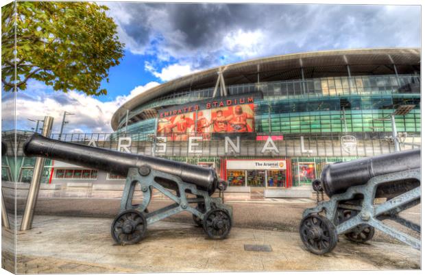 Emirates Stadium London Canvas Print by David Pyatt