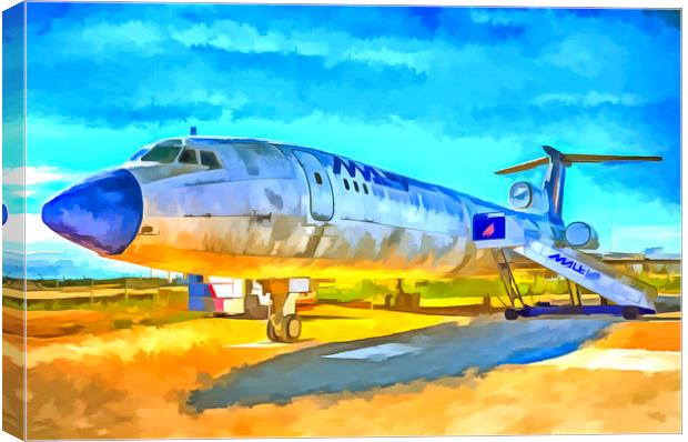 Jet Aircraft Pop Art Canvas Print by David Pyatt
