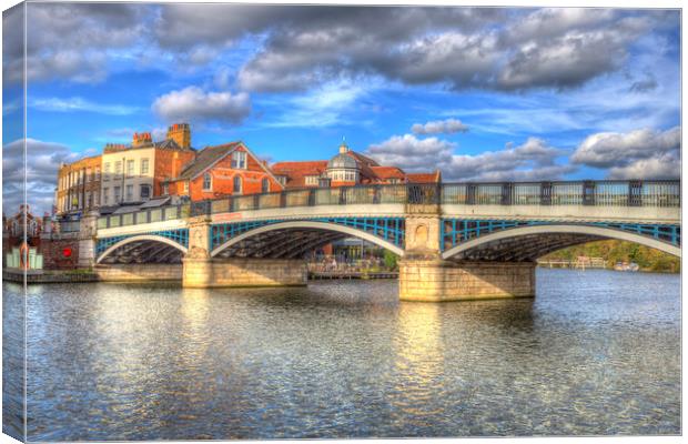 Windsor Bridge River Thames Canvas Print by David Pyatt