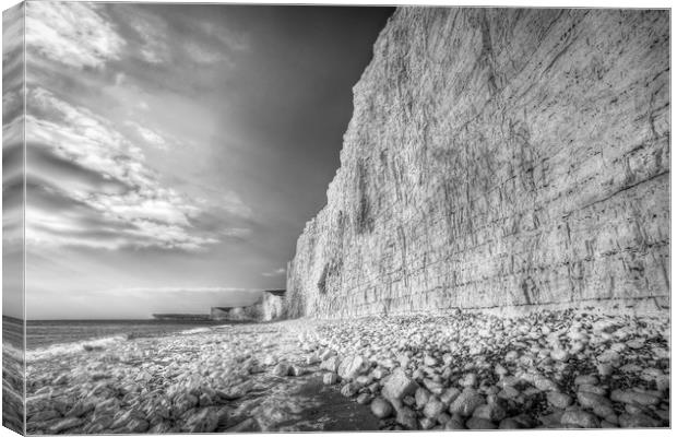 Birling Gap And Seven Sisters Canvas Print by David Pyatt