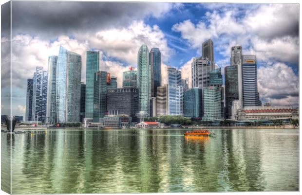 Singapore Marina Bay Canvas Print by David Pyatt