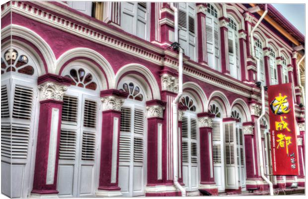 China Town Singapore Canvas Print by David Pyatt