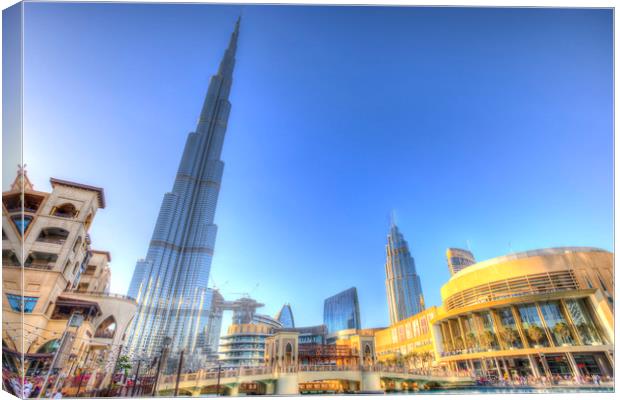 Burj Khalifa Dubai Canvas Print by David Pyatt