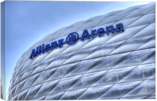 Allianz Arena Munich  Canvas Print by David Pyatt