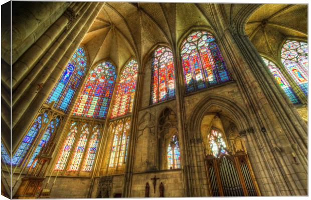Troyes Cathedral Canvas Print by David Pyatt