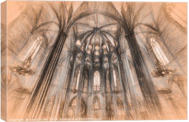 Barcelona Cathedral Art Canvas Print by David Pyatt