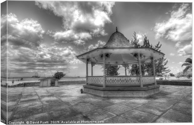 Caribbean Bandstand  Canvas Print by David Pyatt