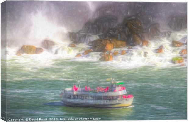 Maid Of The Mist Sketch Canvas Print by David Pyatt