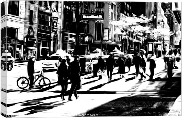 New York Street Atmosphere Canvas Print by David Pyatt