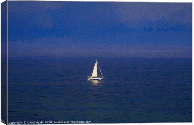 Mediterranean Yacht Art Canvas Print by David Pyatt