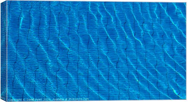Swimming Pool Water Panorama Canvas Print by David Pyatt