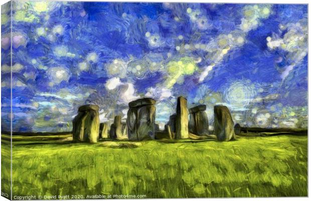 Stonehenge Art Canvas Print by David Pyatt