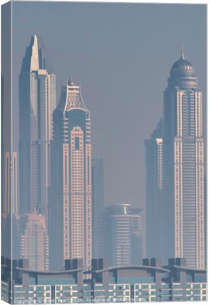 Architecture Of Dubai  Canvas Print by David Pyatt