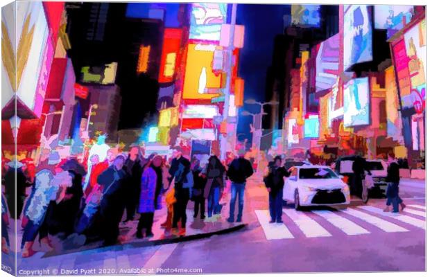 Times Square Art Canvas Print by David Pyatt