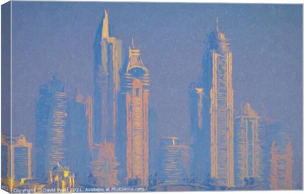 Architecture Of Dubai Art Canvas Print by David Pyatt