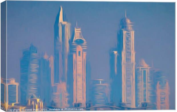 Architecture Of Dubai Art Canvas Print by David Pyatt