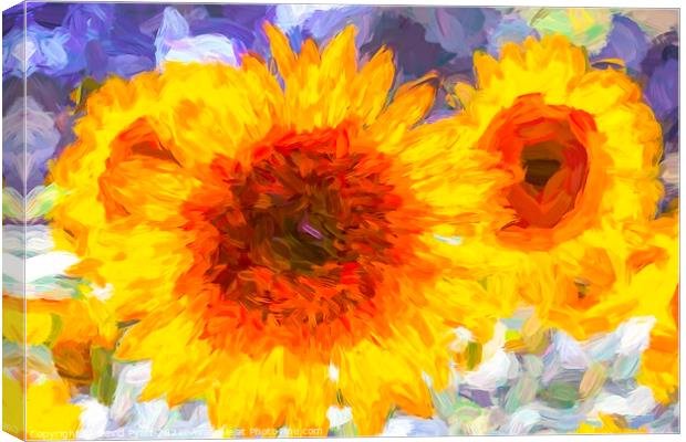 Sunflower Art Dreams Canvas Print by David Pyatt