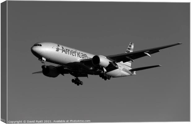 American Airlines Boeing 777-223          Canvas Print by David Pyatt