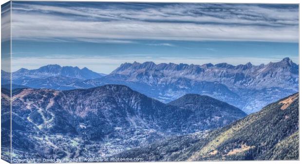  French Alps Panorama  Canvas Print by David Pyatt