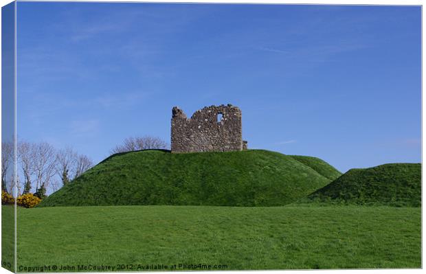 Clough Castle Canvas Print by John McCoubrey