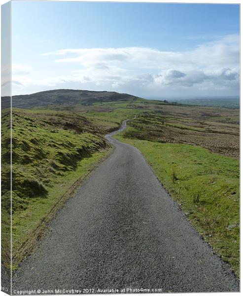 The Road to Slieve Croob Canvas Print by John McCoubrey