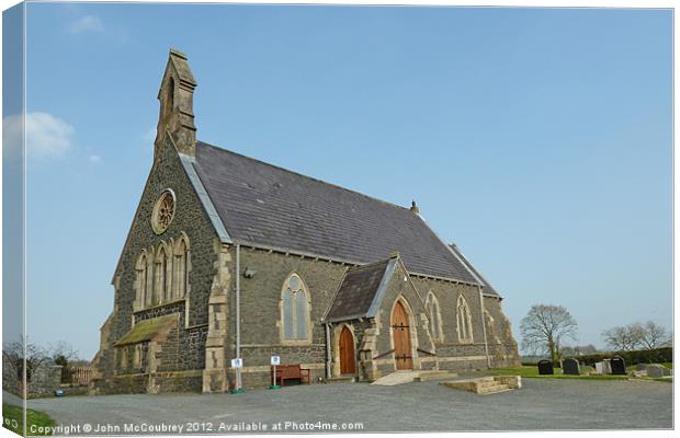 Anahilt Parish Church Canvas Print by John McCoubrey