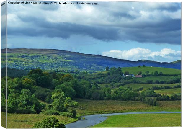 Sillees River Valley in Fermanagh Canvas Print by John McCoubrey