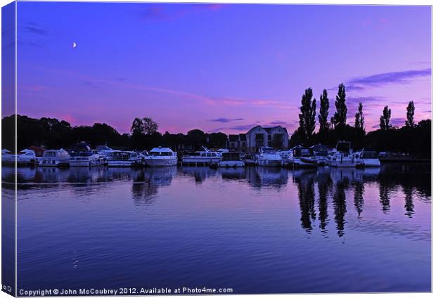 Evening on Lough Erne Canvas Print by John McCoubrey