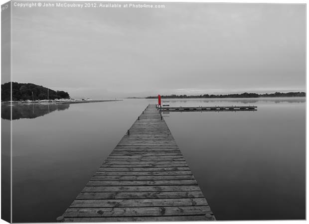 Muckross Jetty Red Colour Isolation Canvas Print by John McCoubrey