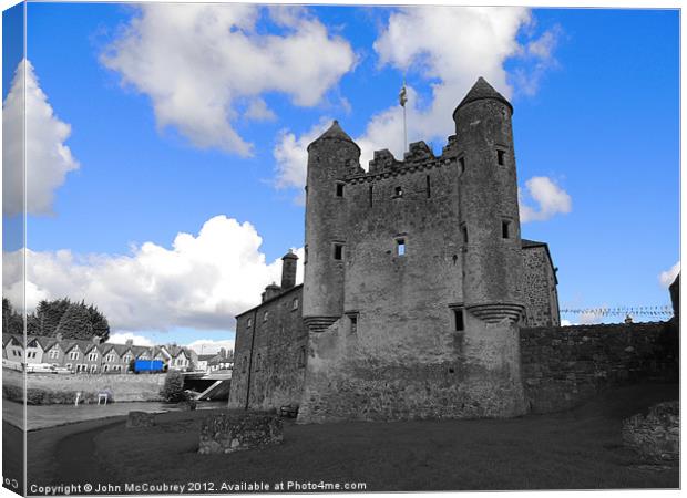 Enniskillen Castle Blue Colour Isolation Canvas Print by John McCoubrey