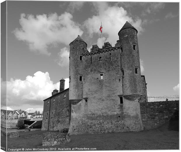 Enniskillen Castle Flag Canvas Print by John McCoubrey