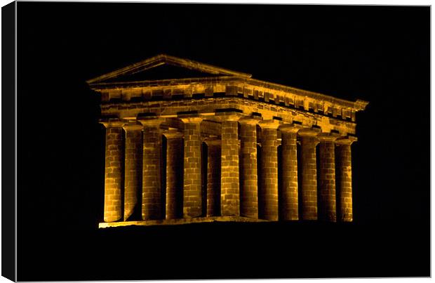 Penshaw Monument Night Canvas Print by eric carpenter