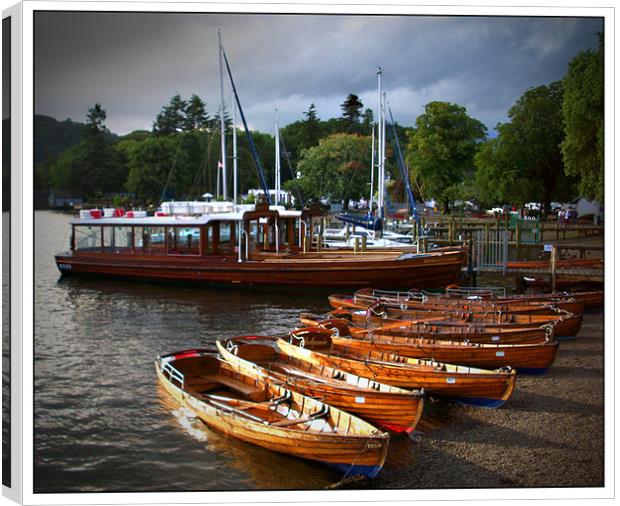 lake boats Canvas Print by eric carpenter