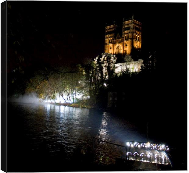 Durham cathedral Lumiere lights Canvas Print by eric carpenter