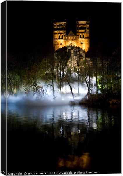 reflections of cathedral in mist Canvas Print by eric carpenter