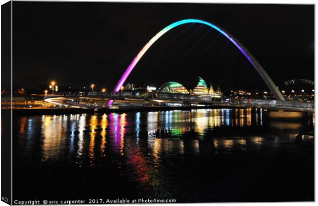 millennium bridge lights Canvas Print by eric carpenter