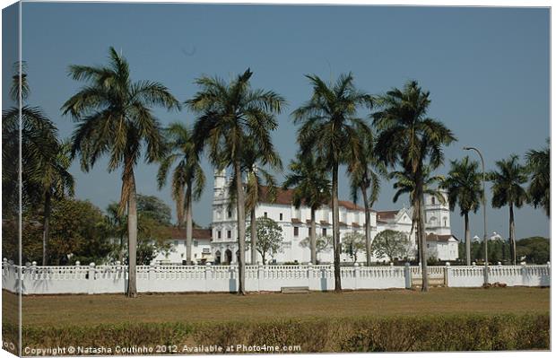 Church of Old Goa in Goa Canvas Print by Natasha Coutinho