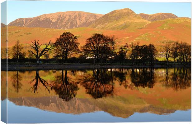 Reflections on Buttermere Canvas Print by lisa wills