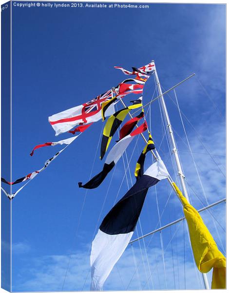 Royal Navy Main Mast Canvas Print by holly lyndon